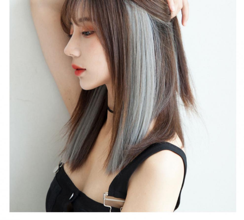 柏依诗挂耳染假发片女彩色一片式长发接发片隐形无痕挑染长直发接发条