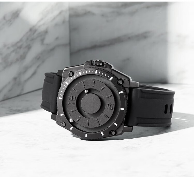 墨水屏手表eutour磁力滚珠男士个性创意潮黑科技炫酷概念无边框设计