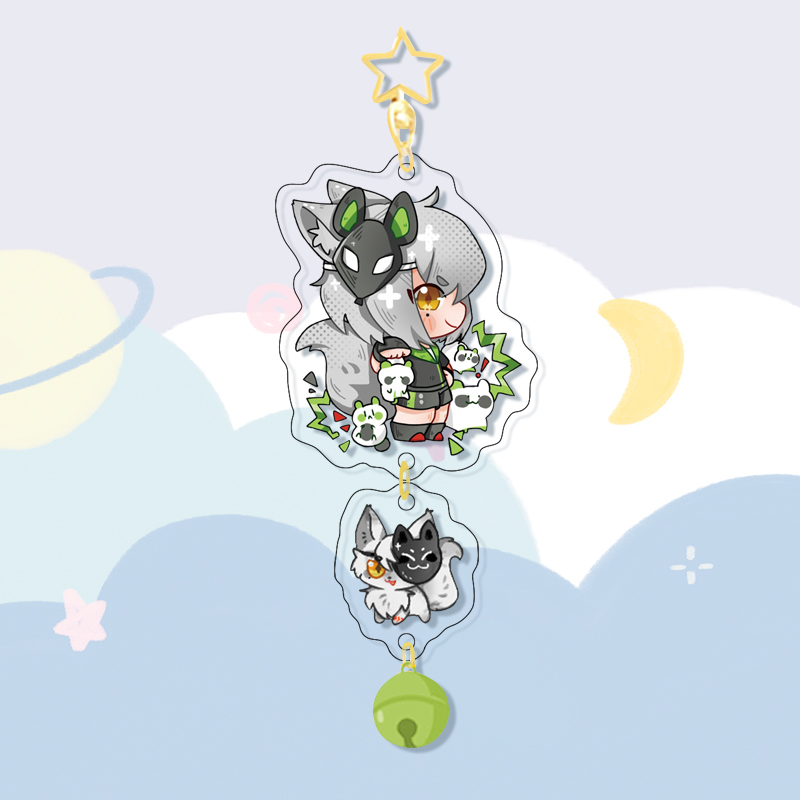 凹凸世界动漫周边钥匙扣新款铃铛挂件雷狮安哥二次元q版挂饰礼品