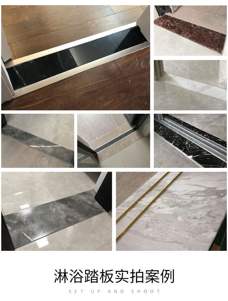 天然大理石门槛石过门石材黑金沙淋浴踏板窗台石厨房台面定做 深啡网