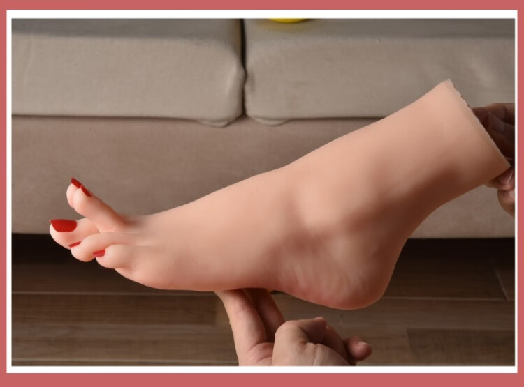 37码美女脚丫足模拍照脚模玉足鞋模造型美脚控丝袜模型 37码全胶款一