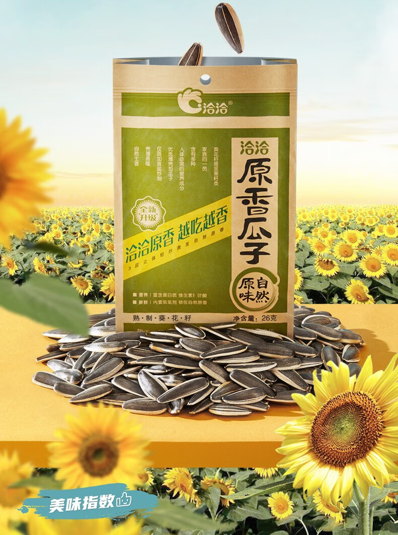 洽洽瓜子小包装26g原味炒货葵花籽恰恰瓜子办公室休闲零食原味26g50袋