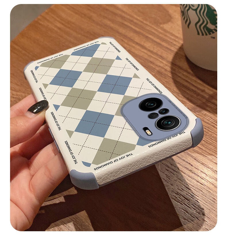 红米k40手机壳小米redmik40保护套个性创意方块防摔全包男女卓朗顿