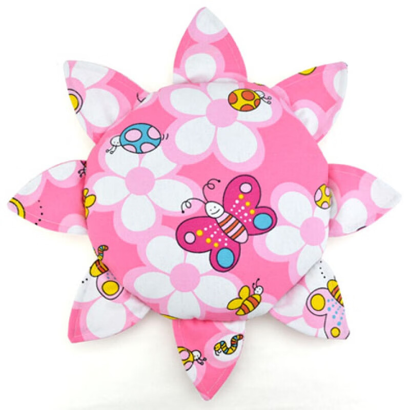 幼儿软布飞盘 儿童手工布艺 帆布飞碟太阳 户外玩具 湖蓝色 机器猫