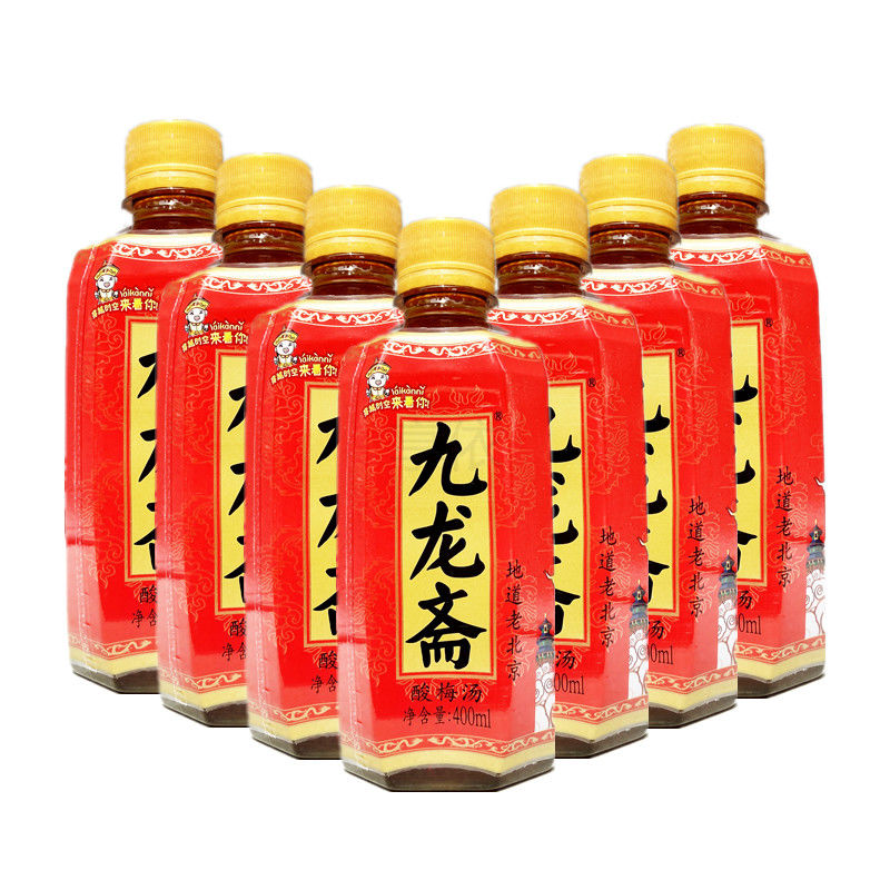 9折九龙斋酸梅汤400ml6瓶正宗地道老北京酸梅汁饮料