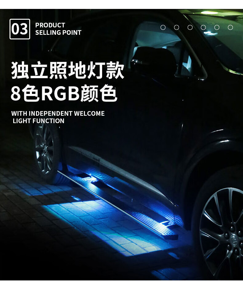 奔驰glc电动踏板适用于1622款glc260l300l智能自动伸缩升降流光照地灯