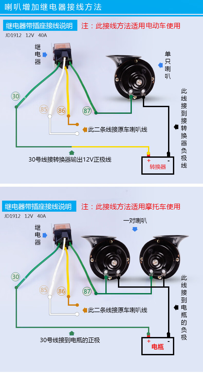 蜗牛喇叭正确安装图图片