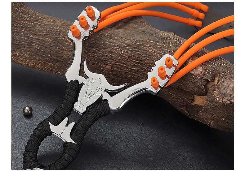 蚁族户外圆皮弹弓锌合金神牛3卡传统弓皮筋白牛头弹工架子【图片 价格