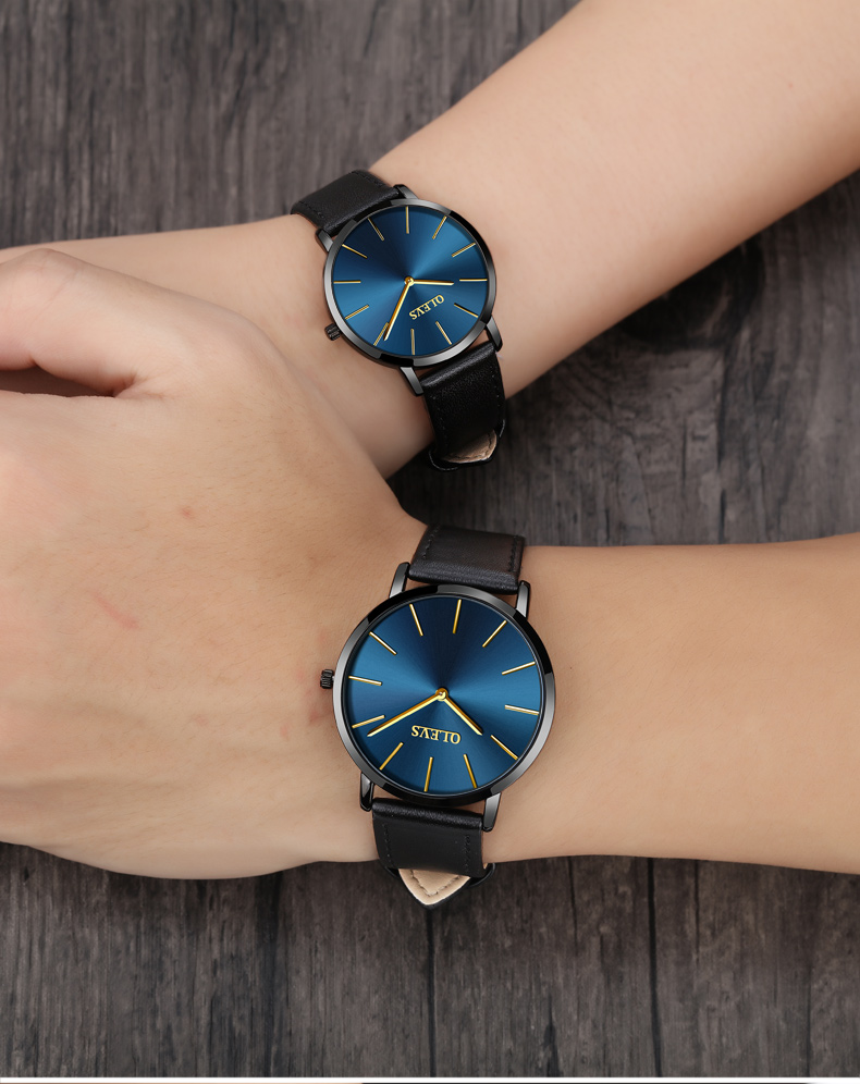 新年礼物欧利时新品情侣手表男女一对夜光防水女表潮流瑞士品质石英