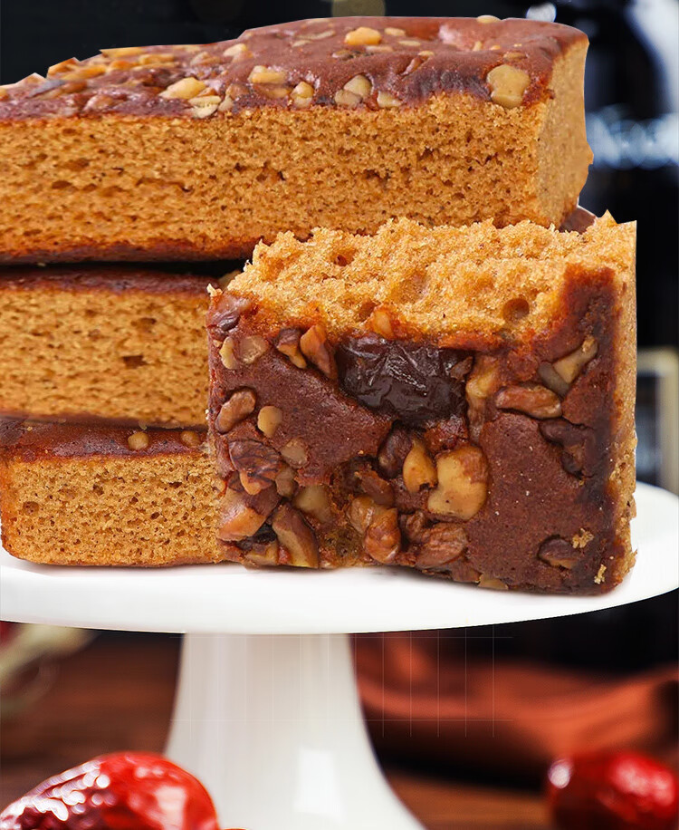 老北京枣糕蜜枣泥蛋糕面包软糯糕点点心核桃枣糕传统小吃早餐零食 蜜