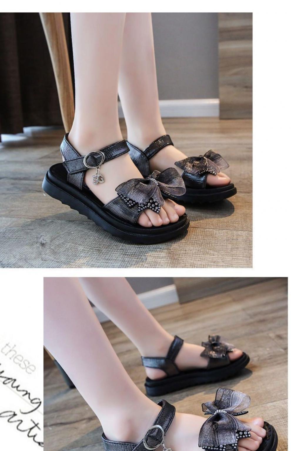 迪士尼品牌商场同款5到12岁11女孩10夏天9小孩穿8女童7公主鞋6软底