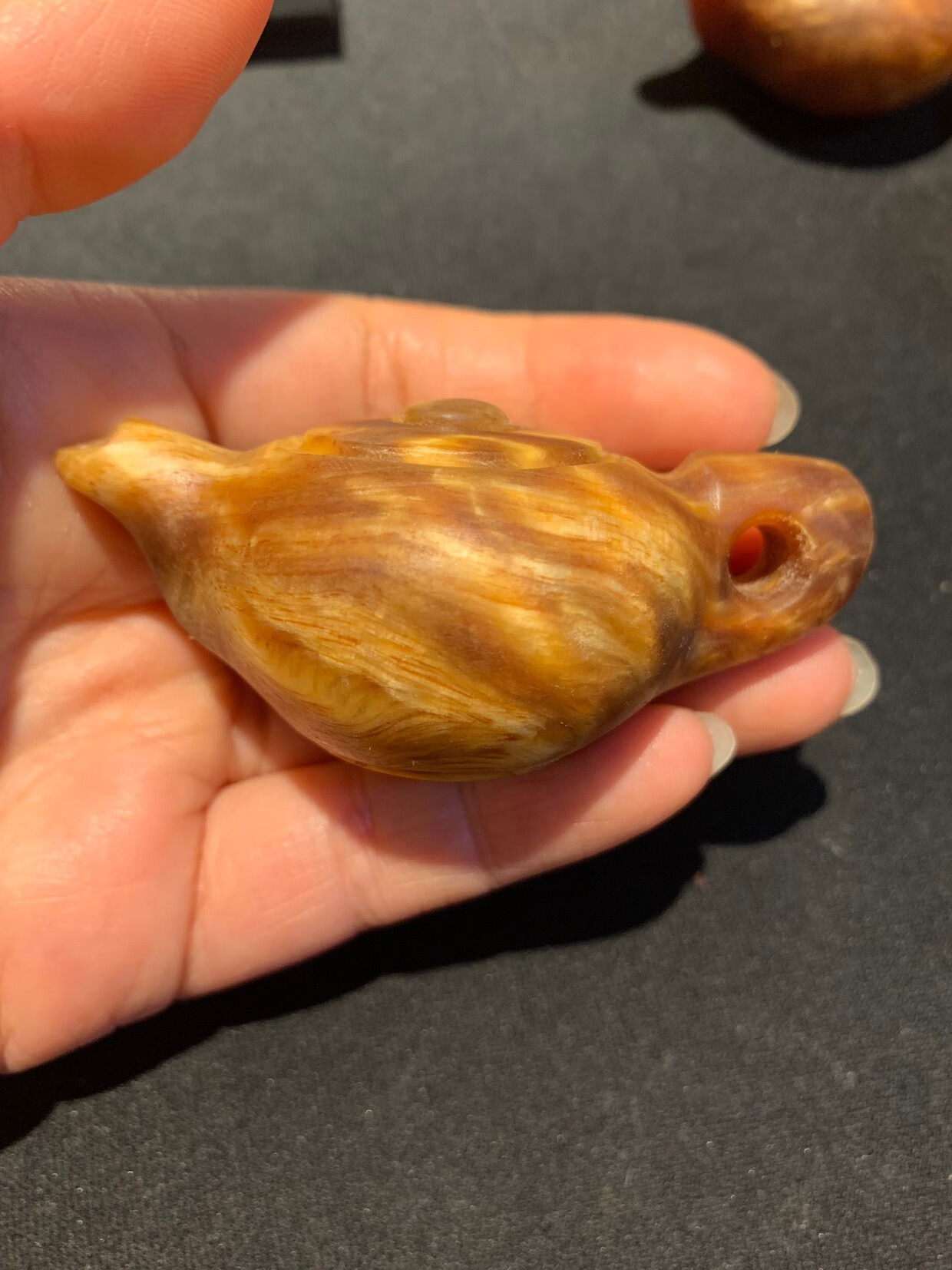 爱优美长白山琥珀木时来运转北沉香手把件实心把把壶龙头葫芦手工开盖