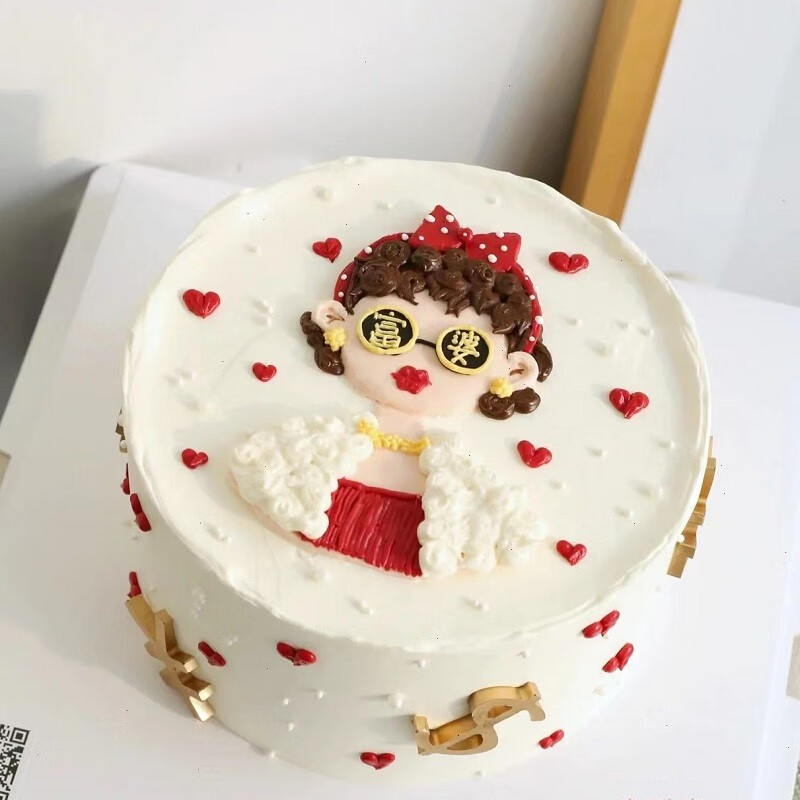 食锦谣女神闺蜜生日蛋糕网红手绘甜品蛋糕送姐妹闺蜜女神女友新鲜水果