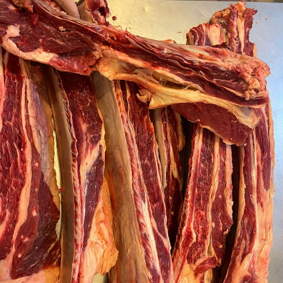 顺丰速运新鲜黄膘牛排骨原切内蒙古直发草地牛现杀肥瘦相间黄牛肉瘦