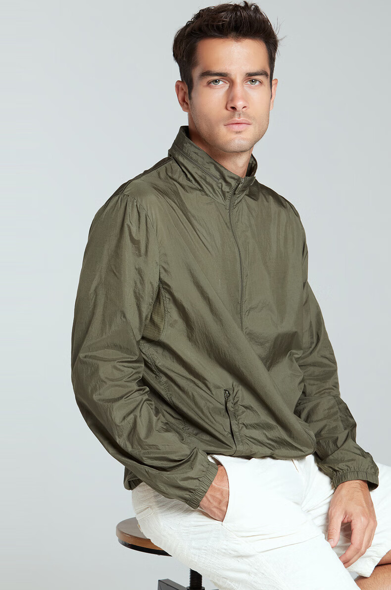 爱慕先生外套上衣开衫男春夏新品22ss度假系列系列藏帽拉链轻薄长袖外