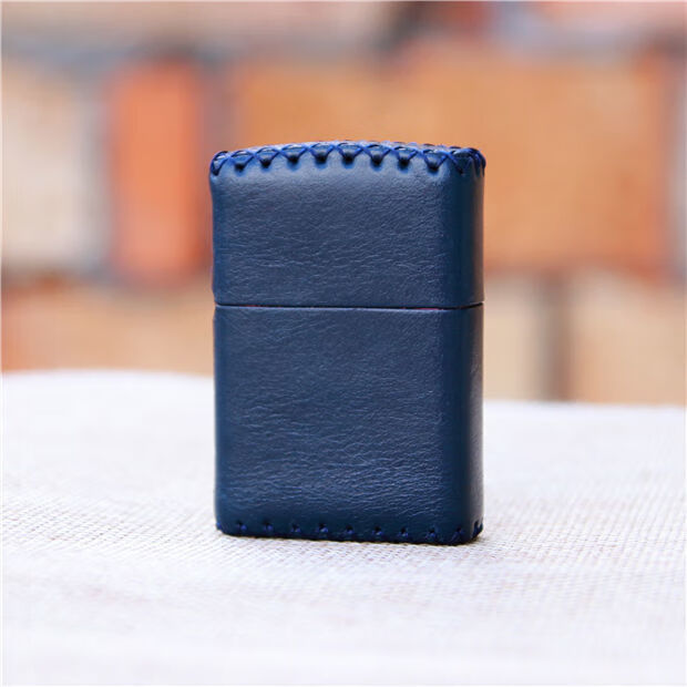 美国之宝zip·po打火机皮套芝·宝 手工牛皮真皮包裹保护套平面通用