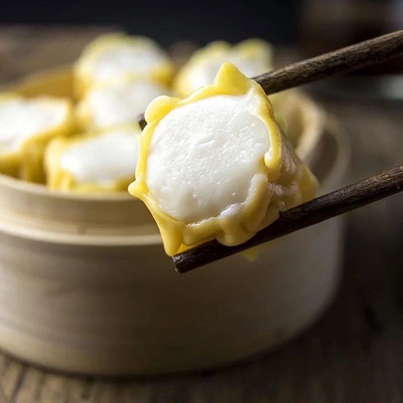 正宗港式干蒸鱼肉烧卖香港仔7-11小吃茶点心茶餐厅冷冻鱼蓉烧麦量腹而