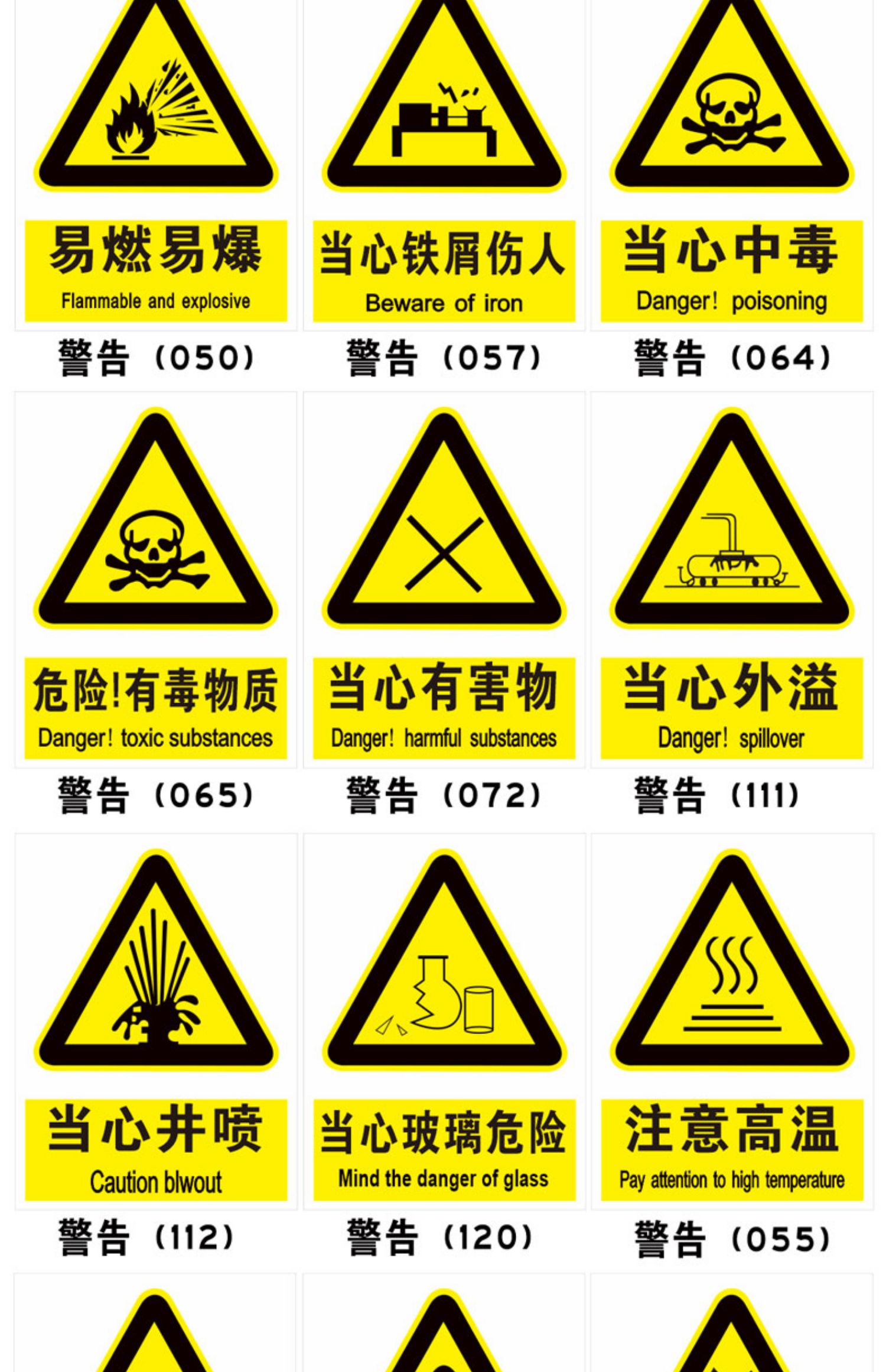 汽油柴油危险化学品周知卡安全告知卡液化石油气化学品危害警示警告标