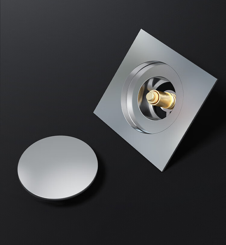 帝狼洁全铜弹跳地漏卫生间淋浴房防臭排水工程清扫口大排量弹簧芯地漏