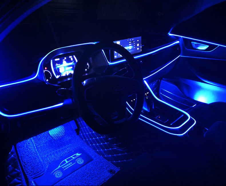 车内灯光装饰氛围灯 汽车车内冷光线氛围灯改装内饰七彩灯光装饰声控