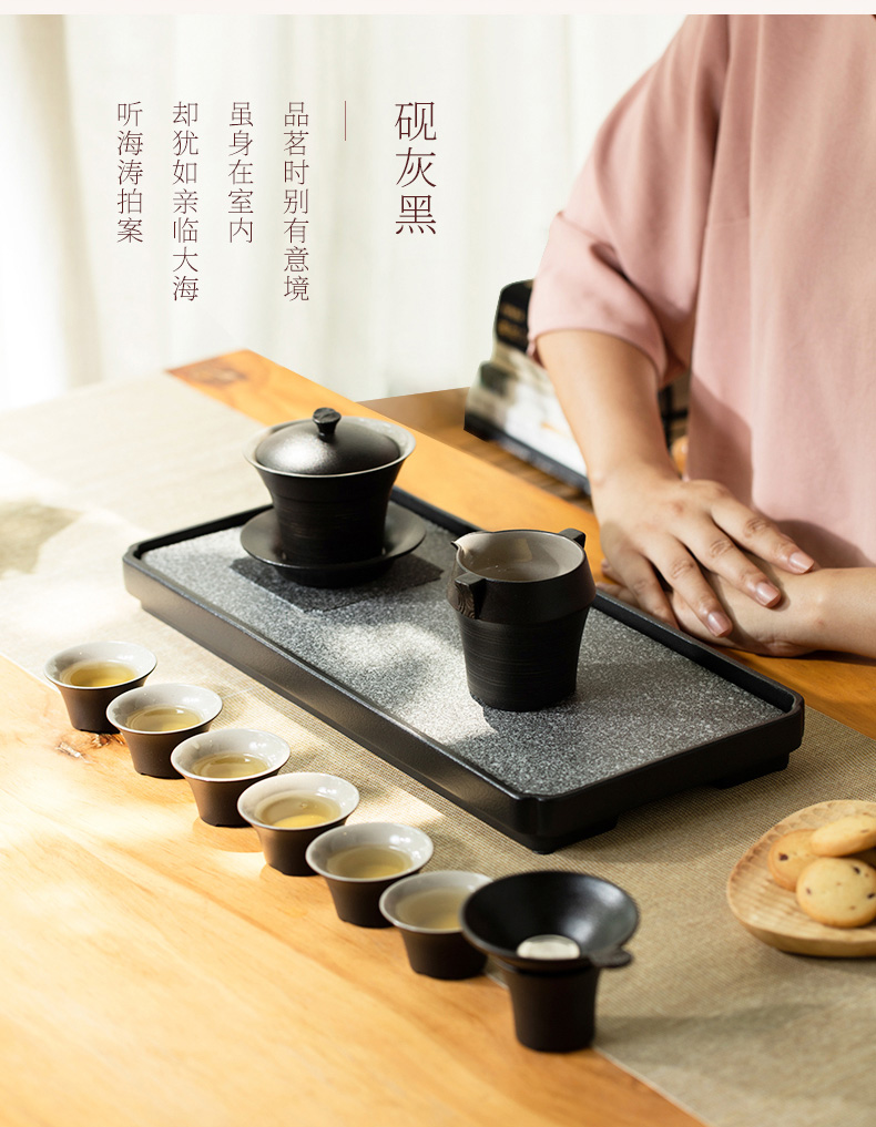 台湾陆宝lohas茶具套装陶瓷茶具三才盖碗茶礼功夫茶具一壶四杯带茶盘1