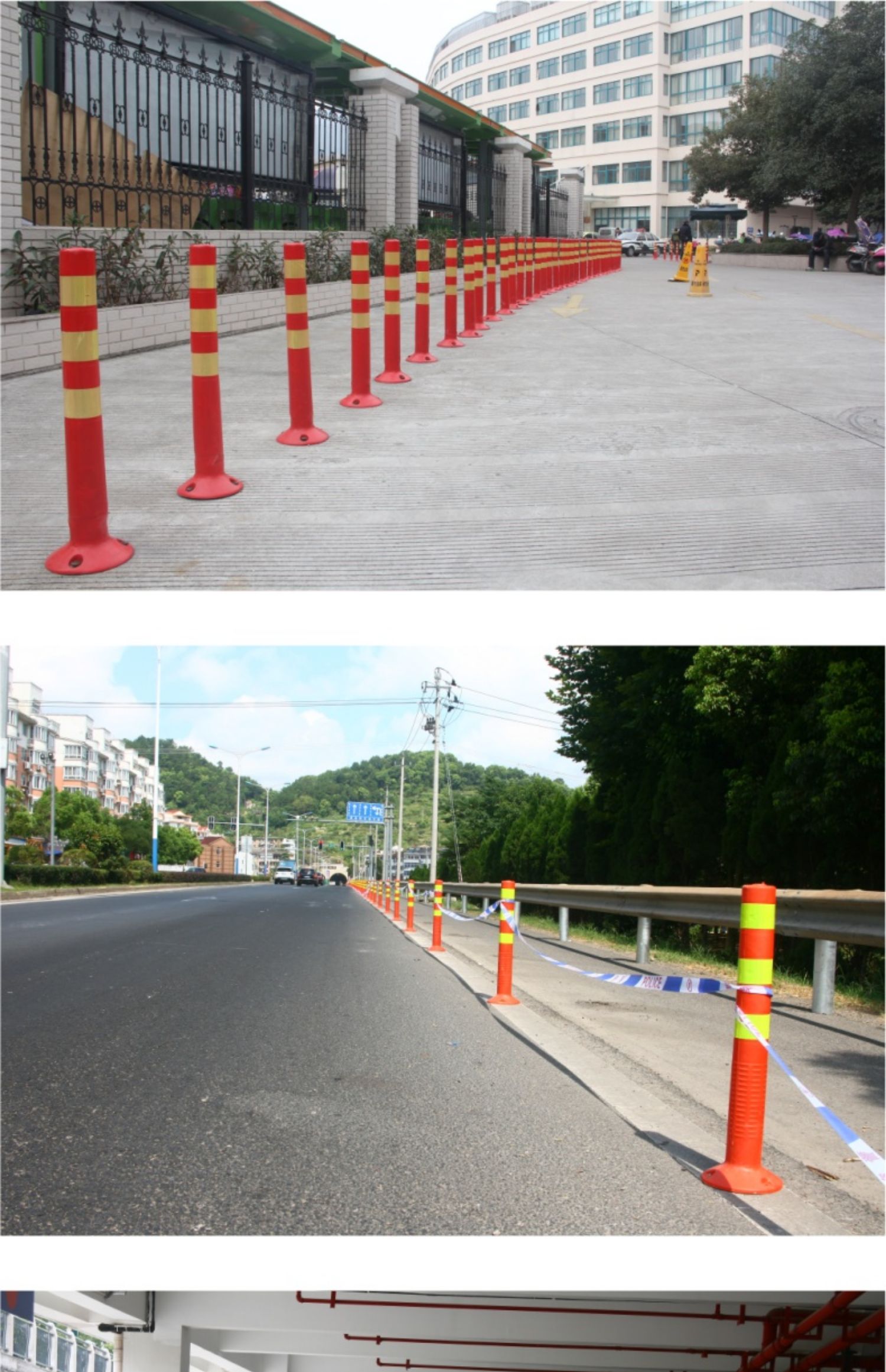 pu反光警示柱公路道口标70cm路桩eva隔离桩不倒翁防撞柱交通设施 军