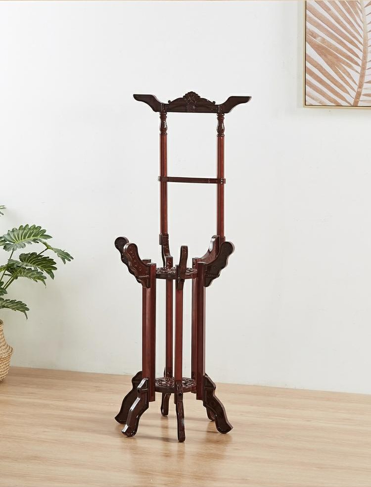 卫生间洗脸盆架置物架浴室老式仿古脸盆架落地盆架面盆架毛巾架子农村