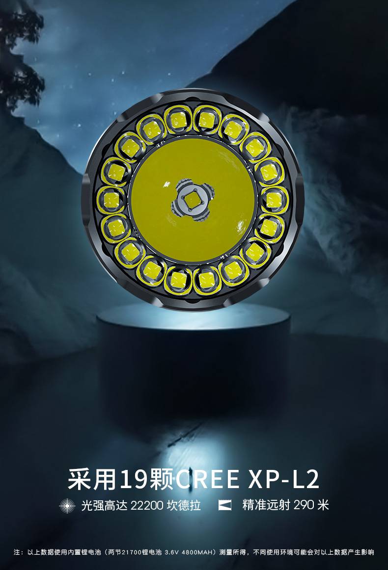 班用强光搜索灯 nitecore奈特科尔户外强光超亮手电筒20000流明搜索