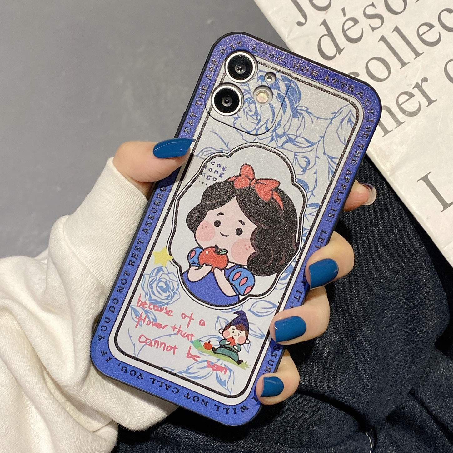 qadjg卡通可爱在逃公主适用苹果13promax手机壳液态13mini硅胶iphone