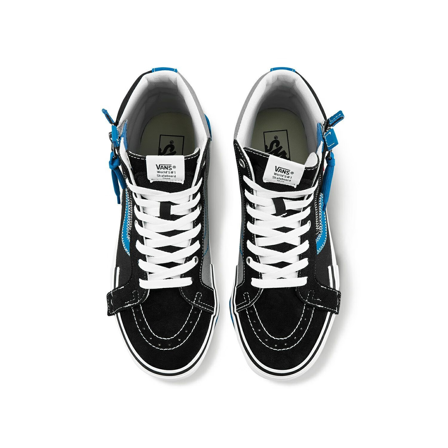 范斯vans 女子解构拼接高帮板鞋帆布鞋vn0a3wm15fc vn0a3wm15fc 34.