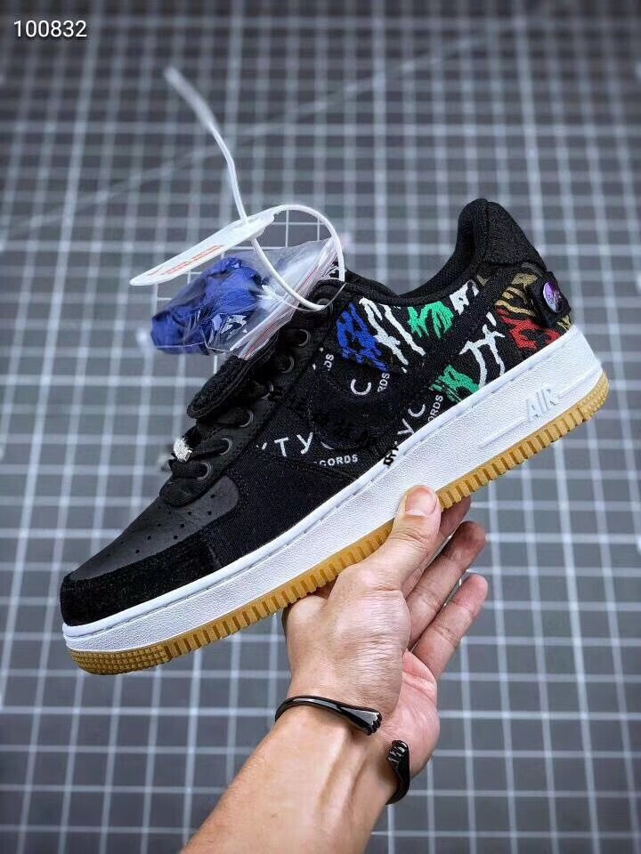 travis scott x air fore 1 ts联名af1鬼脸拼接空军1号cn2405-90 空军