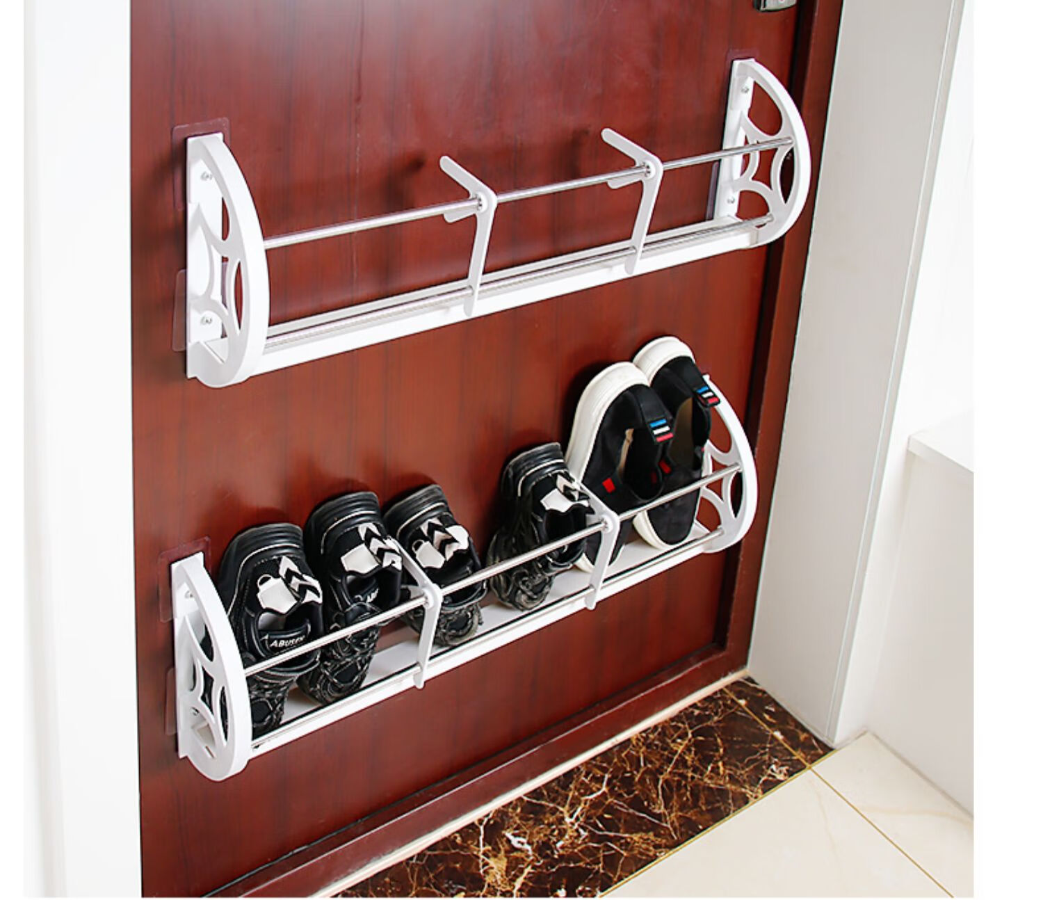 门后挂式鞋架拖鞋架家用收纳神器免打孔壁挂挂式墙壁放鞋子置物架门后