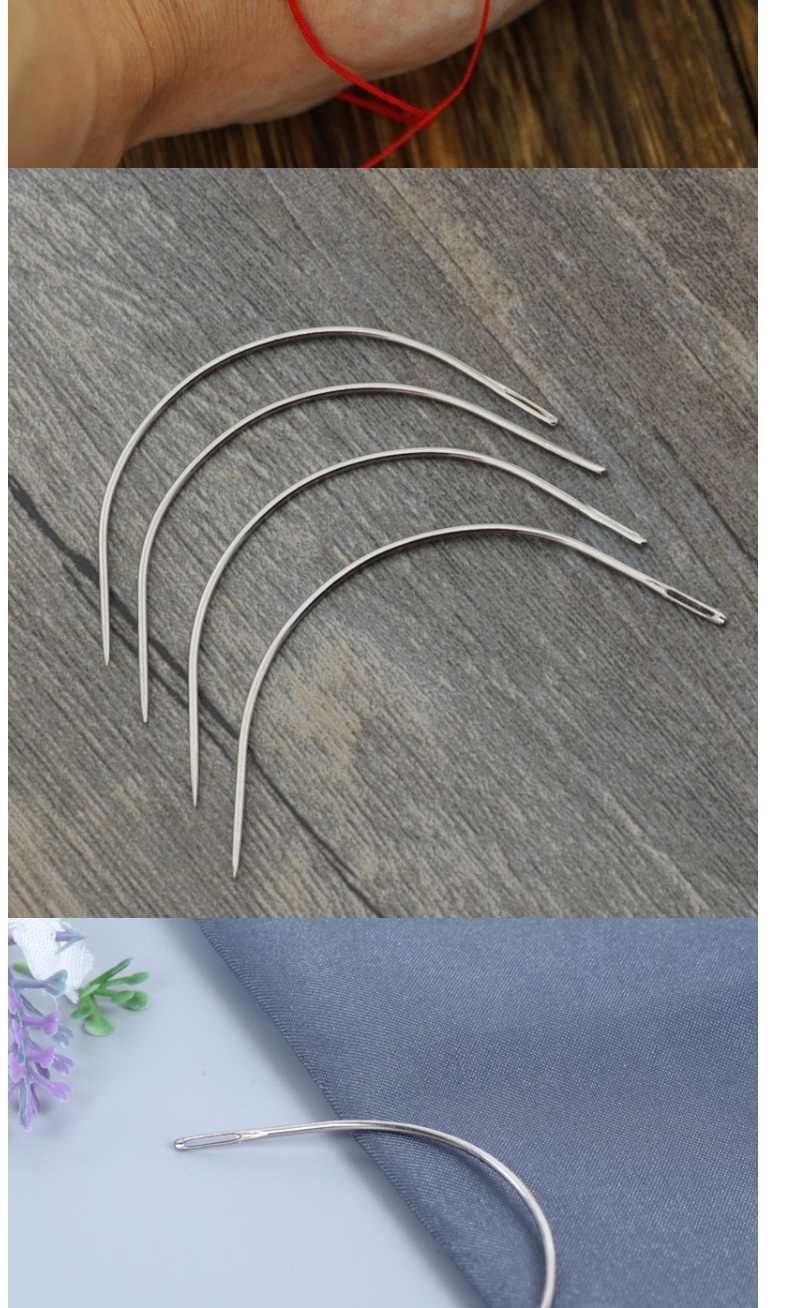 弧形针公仔手缝弯针半圆曲针修补沙发皮革针转弯角处手工缝纫针 d款