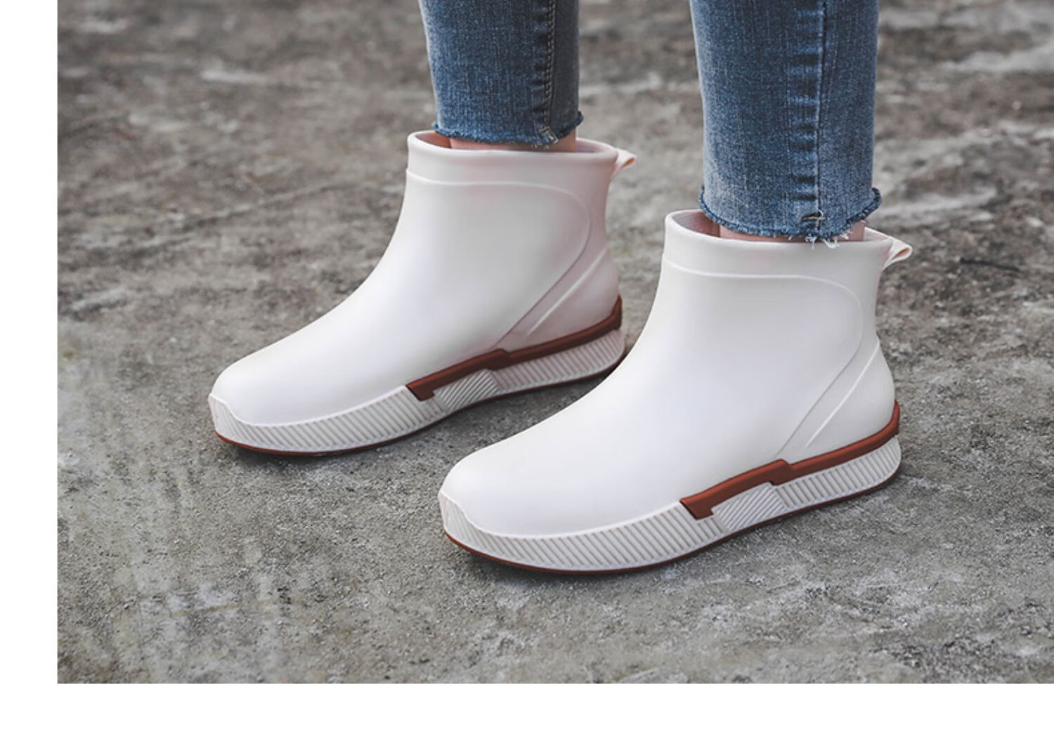 雨鞋女夏季时尚外穿款水靴防滑轻便短筒水鞋网红低帮胶鞋软底雨靴绿色