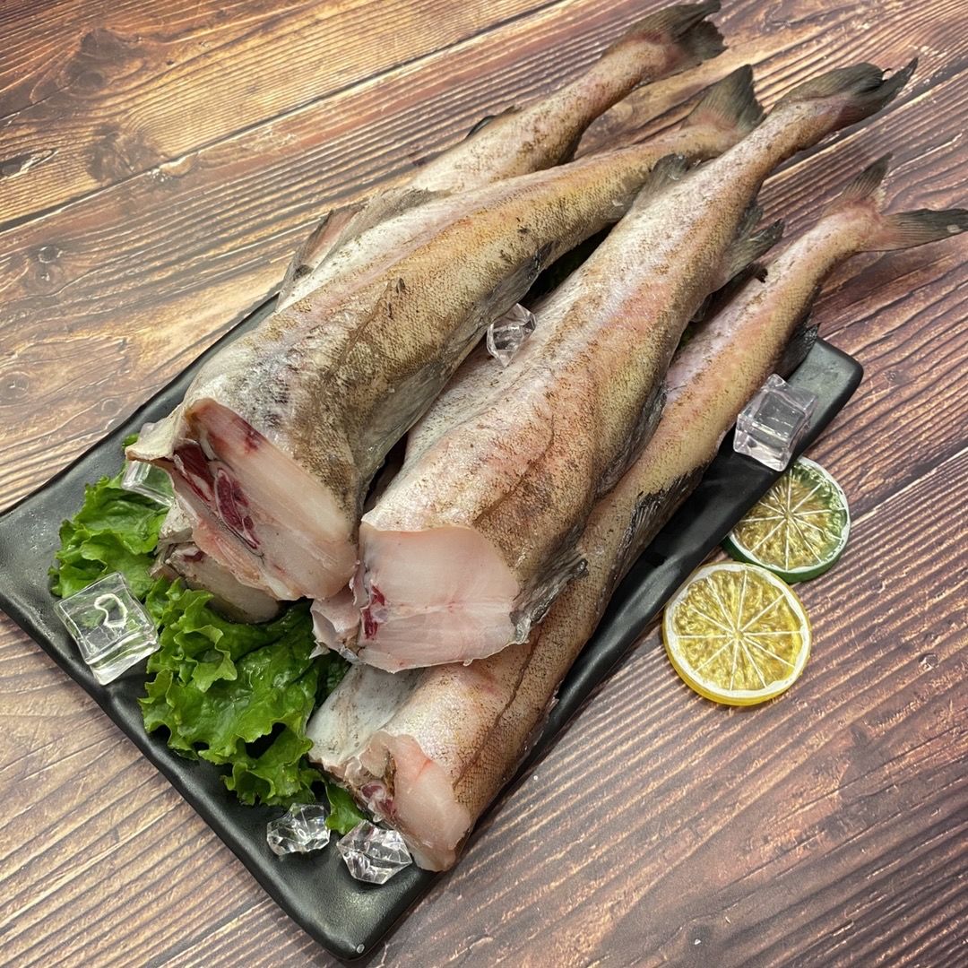 新鲜冷冻狭鳕鱼明太鱼无头鱼鳕鱼烧烤去头去脏宝宝辅食多省11月30日发