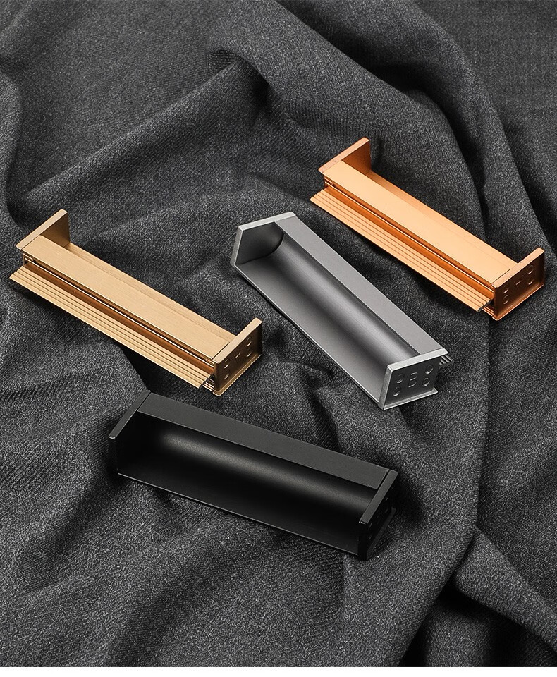 奥非加柜门嵌入式隐形暗藏拉手衣柜门加长门把手暗拉手手挖槽隐藏拉手