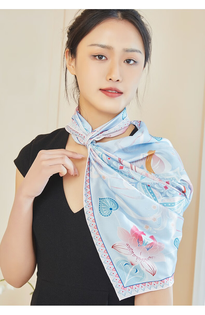 织锦楼原创丝巾真丝方巾春夏季新款蚕丝丝巾女中国风时尚百搭真丝丝巾