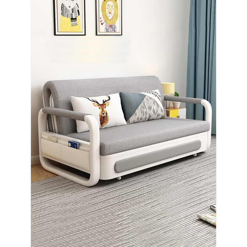 邦将沙发床两用可折叠多功能推拉客厅小户型简约实木双人15米可储物10