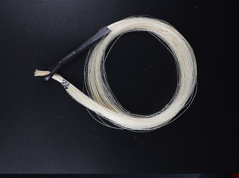 二胡琴弓备用白马尾二胡拉弓毛适用于84cm弓配件替换弓毛白管备用马尾