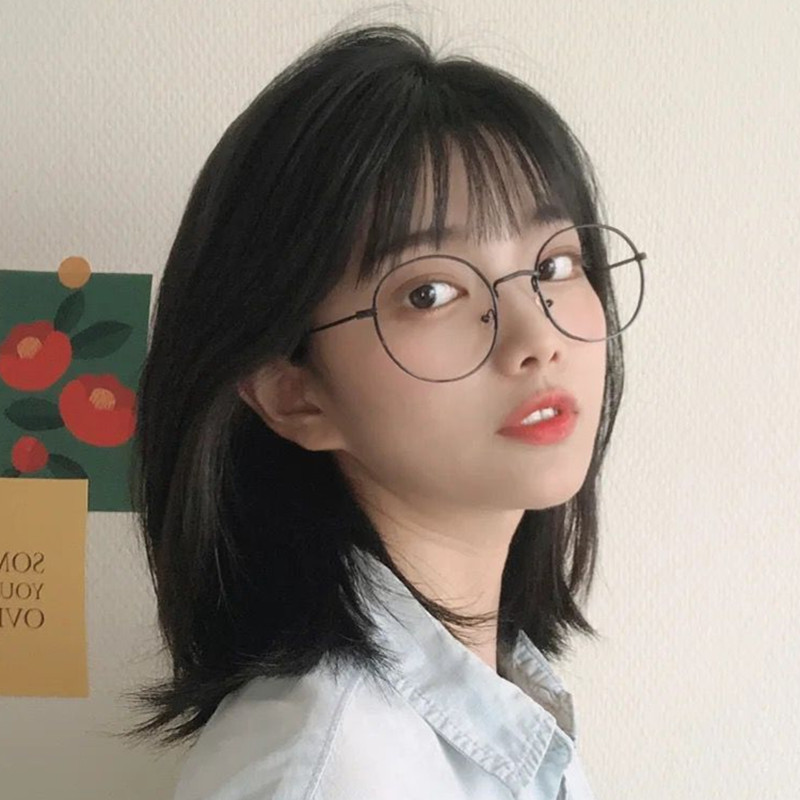 假发女长发自然全头套式圆脸齐肩锁骨发初恋少女黑色假发套自然黑发网