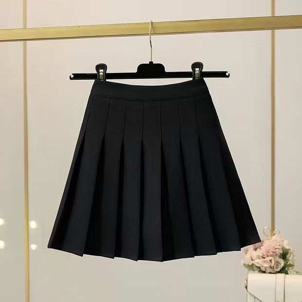 初中生高中生短裙百褶裙秋冬加厚百褶裙女高腰a字显瘦加长版jk短裙子