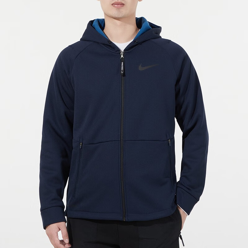 nike耐克外套男秋季新款跑步运动服连帽休闲加绒保暖夹克上衣dd