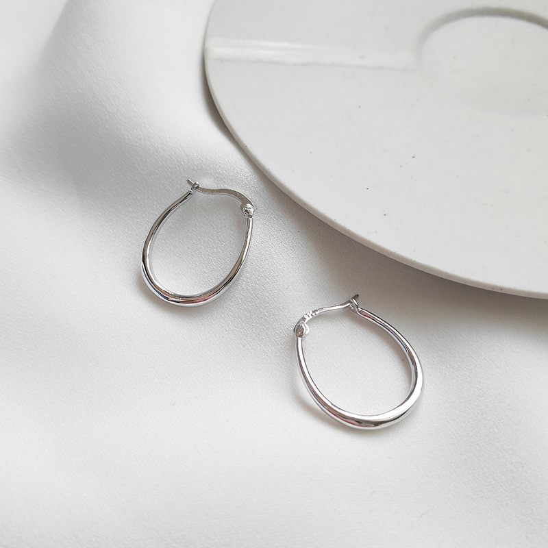 ck if施华洛世奇锆马蹄扣u型实心耳钉耳环女耳饰耳坠韩版女款圣诞新年