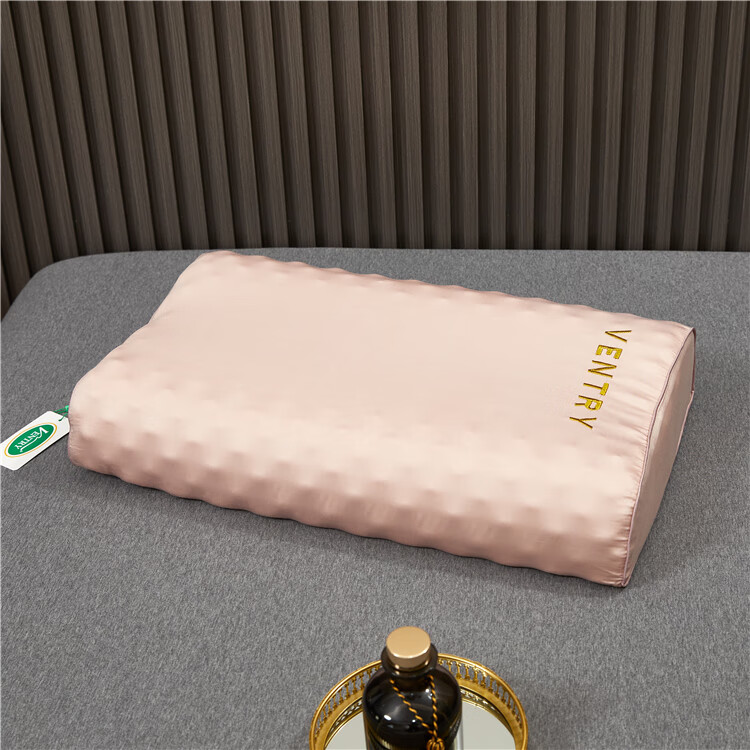 ventry乳胶枕纯进口带钢印泰国天然乳胶枕v牌天丝玻尿酸艾草驱蚊枕蓝