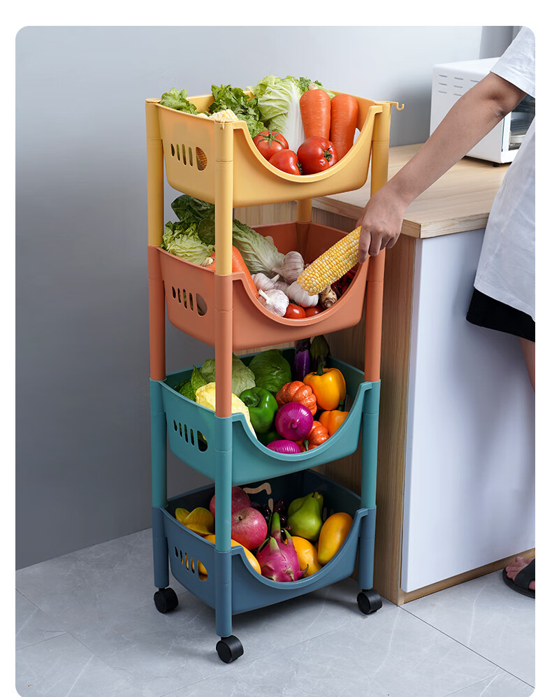 架子用品菜篮子储物筐收纳箱 2无滑轮 2个挂钩【图片 价格 品牌 报价