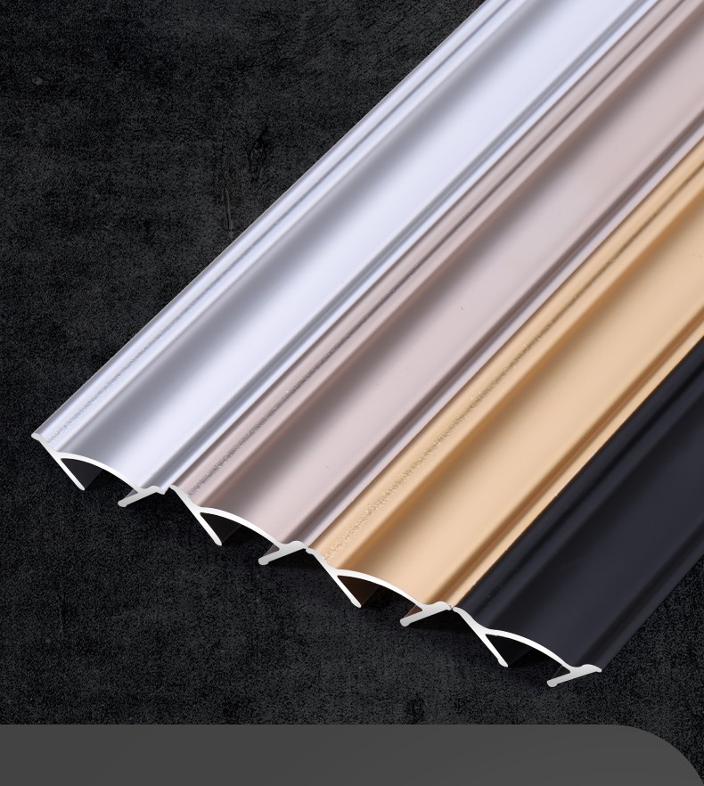 仓藏铝合金阴阳角线钛合金装饰线条地板收边条衣柜体压边条收口条黑色
