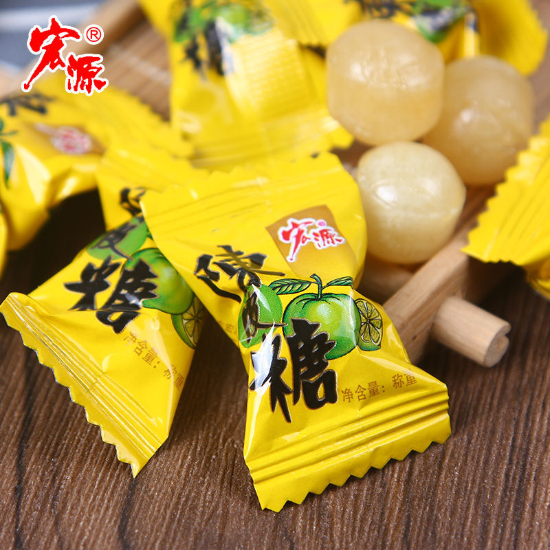 京喜好货宏源陈皮糖1000g30g10颗水果小硬糖喜糖果怀旧零食糖果散装