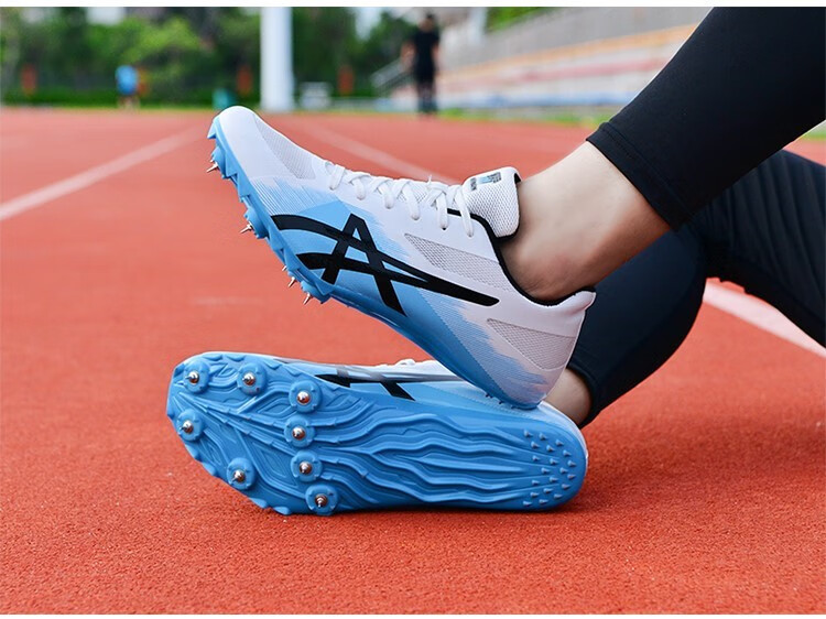 体育生跑步钉鞋男女田径短跑8钉米2百米400米800跑鞋 j015黑色8钉