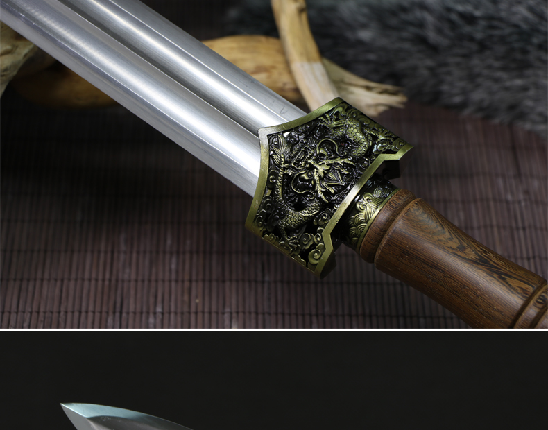龙泉川山岛刀剑全手工高锰钢花纹钢八面四面宝剑汉剑唐剑长剑短剑硬剑