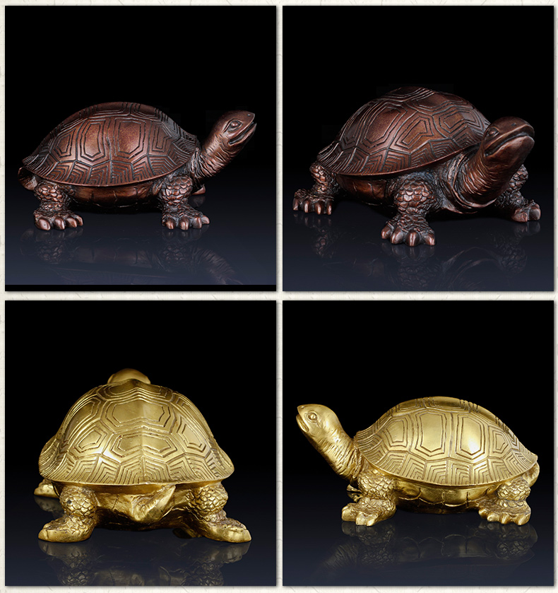 古叶家居纯铜乌龟摆件金钱龟工艺品招财铜龟客厅家居装饰品长寿龟礼品
